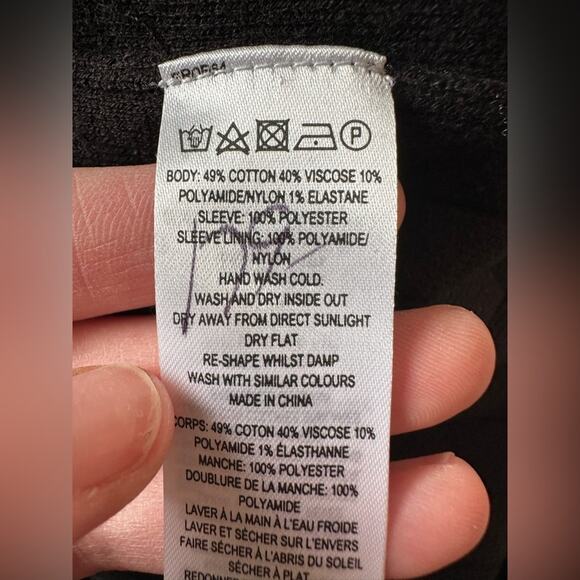 French Connection Loa Joss Sequined Lace Sleeve Knit Dress Size S - Picture 11 of 11